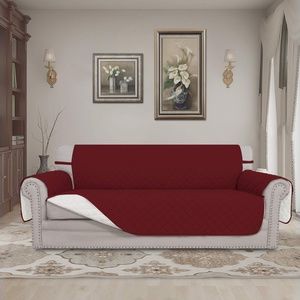 Sofa Slipcover Reversible Oversized Sofa Cover Water Resistant Couch Cover Red